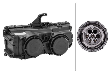 Hella Koplamp MB Axor 08/04 - Rechts H7/H1 | 1DB 247 011-021