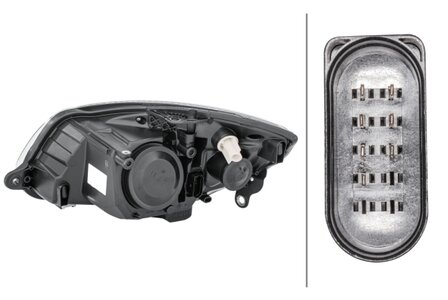 Hella Koplamp Skoda Roomster 09/06- Rechts H4 | 1ED 247 025-221