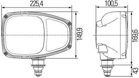 Hella Koplamp Combi 220 24V Deutsch Met Knipperlicht l | 1EE 996 174-391