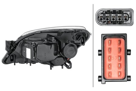 Hella Koplamp Opel Astra H 3/04-1/07 Rechts Xenon | 1EL 008 700-321