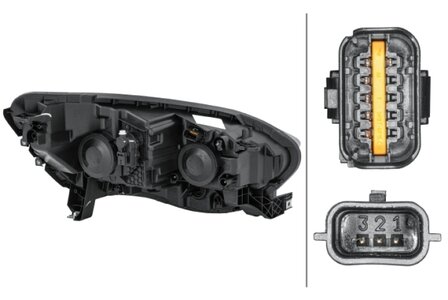 Hella Koplamp Renault Grand Scenic IV 16- Links H7 | 1EL 012 293-411