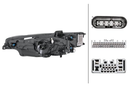 Hella Koplamp Volvo V60 II (225,227) Rechts 18- led | 1EX 013 501-921