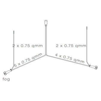 Asp&ouml;ck Wiring Harness 5.2 meters + 2x branch DC 3M