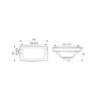 Hella LED Headlight NovoLED with Plastic Frame | 1SB 327 210-001