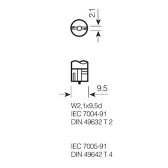 Osram 24V W5W LED Retrofit White W2.1x9.5d 2 Pieces