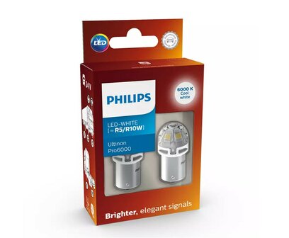 Philips R5W/R10W LED Retrofit White 12/24V 2 Pieces