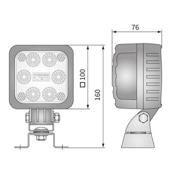 LED Work Light Flood 2500LM + Deutsch-DT