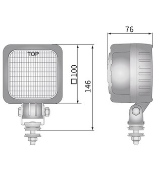 LED Work Light Flood 2500LM + Deutsch-DT