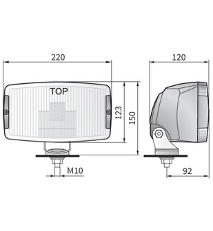 Driving Light HP5 blue With LED Parking Light