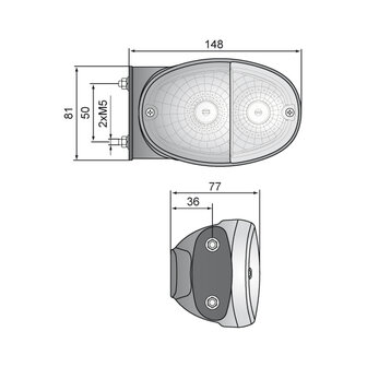 Multifunctional Direction Indicator Side-Mount Front