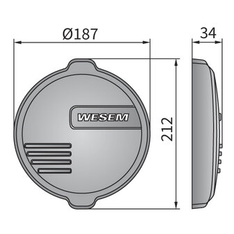 Wesem Lamp Cover for HO2 en HOS2 Lamps