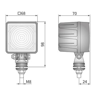 Wesem LED Work Light CRK1 with 0.5 meter cable