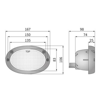 Wesem Built-in Oval Work Light