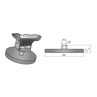 Neodymium Magnet 50 KG M6 Thread with Rubber