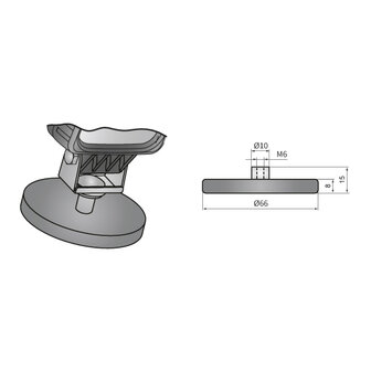 Neodymium Magnet M8 25 KG with Rubber