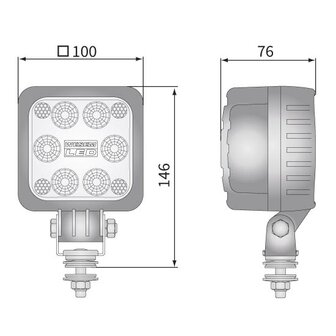 LED Worklight Floodlight 2500LM + AMP Faston