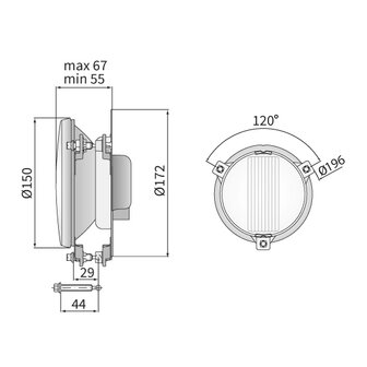 Rally Lamp Fog light &Oslash;150mm + Xenon Lamp