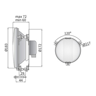 Rally Lamp Fog light &Oslash;180mm + Xenon Bulb