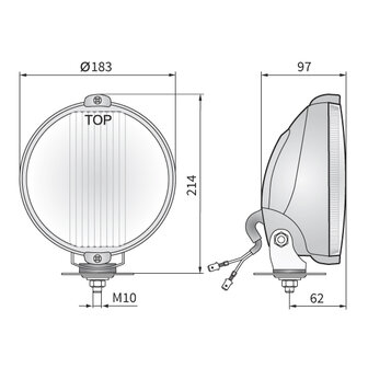 Wesem HOS2 Halogen Driving Light Blue 12V LED Ring + 12V Lamps