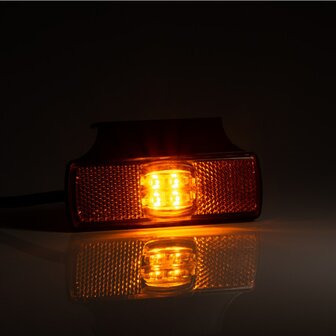 Fristom LED Marker Lamp Orange + Reflector with Mounting Bracket