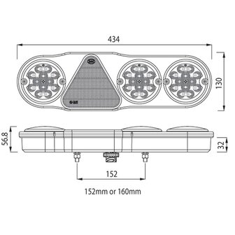 Led Rear Lamp 7 Functions + Reversing Light and Fog Lamp Right