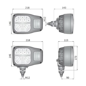 LED Headlamp With Direction indicator Right K1