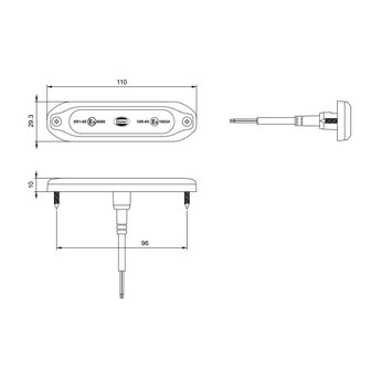 Led Flashing Lamp with Narrow Angle Effect Orange