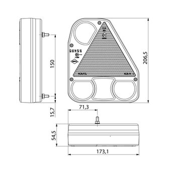 Horpol LED Rear Lamp 5P Right + Reversing Lamp LZD 775