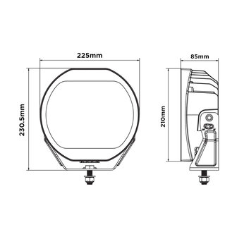 Boreman HALO LED Spotlight + Flash + Dual Color DRL