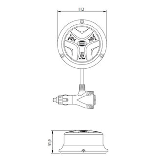 Led Beacon With Magnetic Base Orange