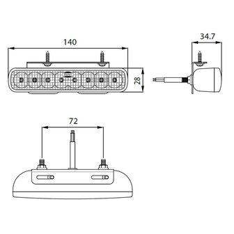 Led Flashing Lamp Orange