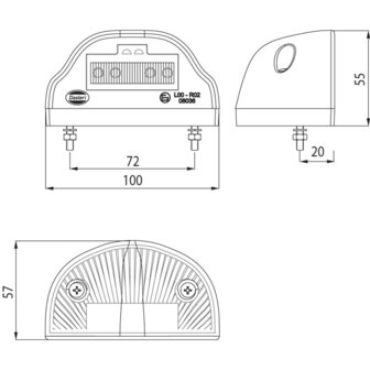 Led Number Plate Lamp Red