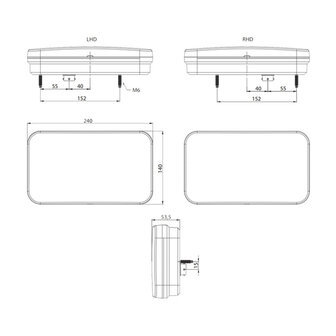 Fristom FT-370 LED Taillight 5-Functions with Canbus Resistor