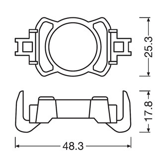 Osram H7 Ledriving Adapter Set 64210DA10