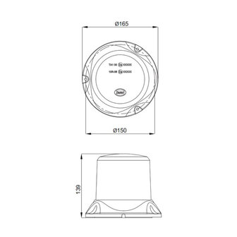 Dasteri LED Beacon DSL-W500L.05 Orange