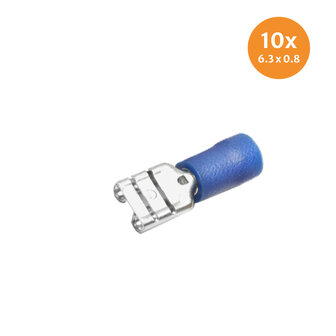 Part Insulated Female Disconnects Blue (6,3x0,8mm) 10 Pieces