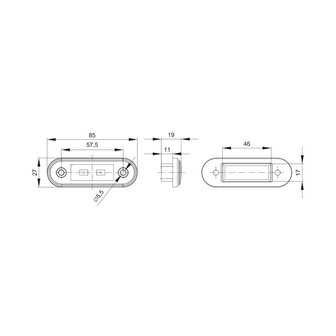 Fristom LED Marker Lamp Red FT-015