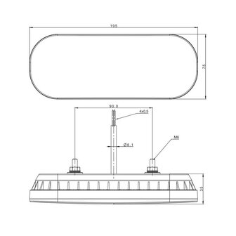 Fristom FT-320 LED Taillight 3-Functions + Cable