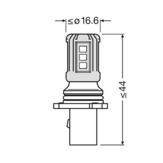 Osram P13W LED Retrofit White 12V PG18.5d-1