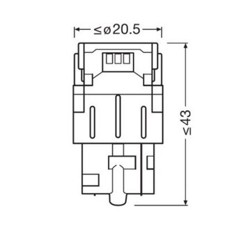 Osram W21W LED Retrofit White 12V W3x16d 2 Pieces