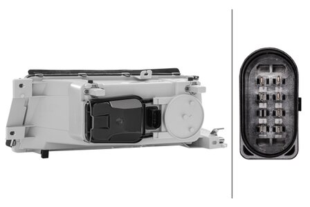 Hella Koplamp Skoda Octavia 00-04 Zonder Mistlamp Rechts H4 | 1AJ 010 202-041