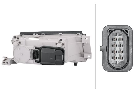 Hella Koplamp Skoda Octavia 00-04 Zonder Mistlamp Links H4 | 1AJ 010 202-031