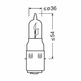 Osram Halogen Bulb 12V Original Line S2 BA20d