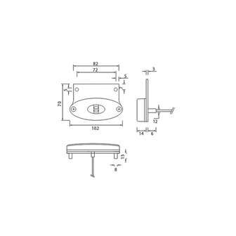 Asp&ouml;ck LED Marker Lamp Flatpoint II 12V + Mounting bracket