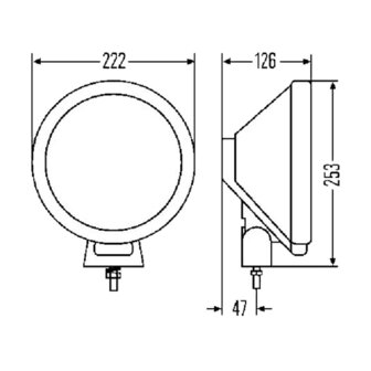 Hella Verstr R3000 m/stl helder glas H1 | 1F8 006 800-311