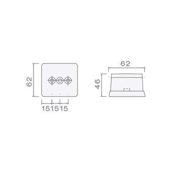 Asp&ouml;ck LED Marker Lamp Flexipoint White 0.5m Cable 12V