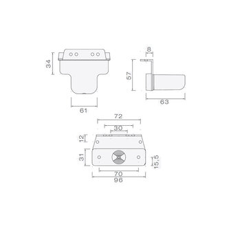 Asp&ouml;ck LED Marker Lamp Flatpoint Orange I 12V + Mounting bracket