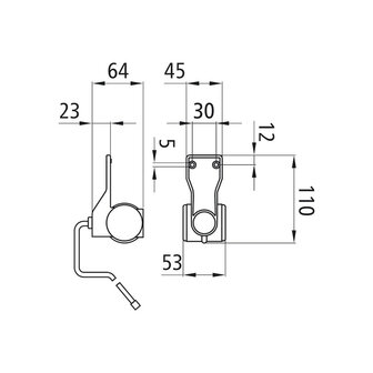 Asp&ouml;ck LED Marker Lamp Superpoint III Pendular | Left