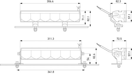 Hella Valuefit LBE320 LED Lightbar + Postition Light | 1FE 358 154-001