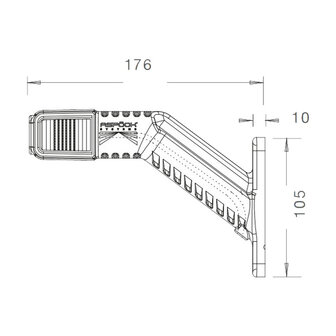 Asp&ouml;ck LED Marker Lamp Superpoint IV Standard | Right